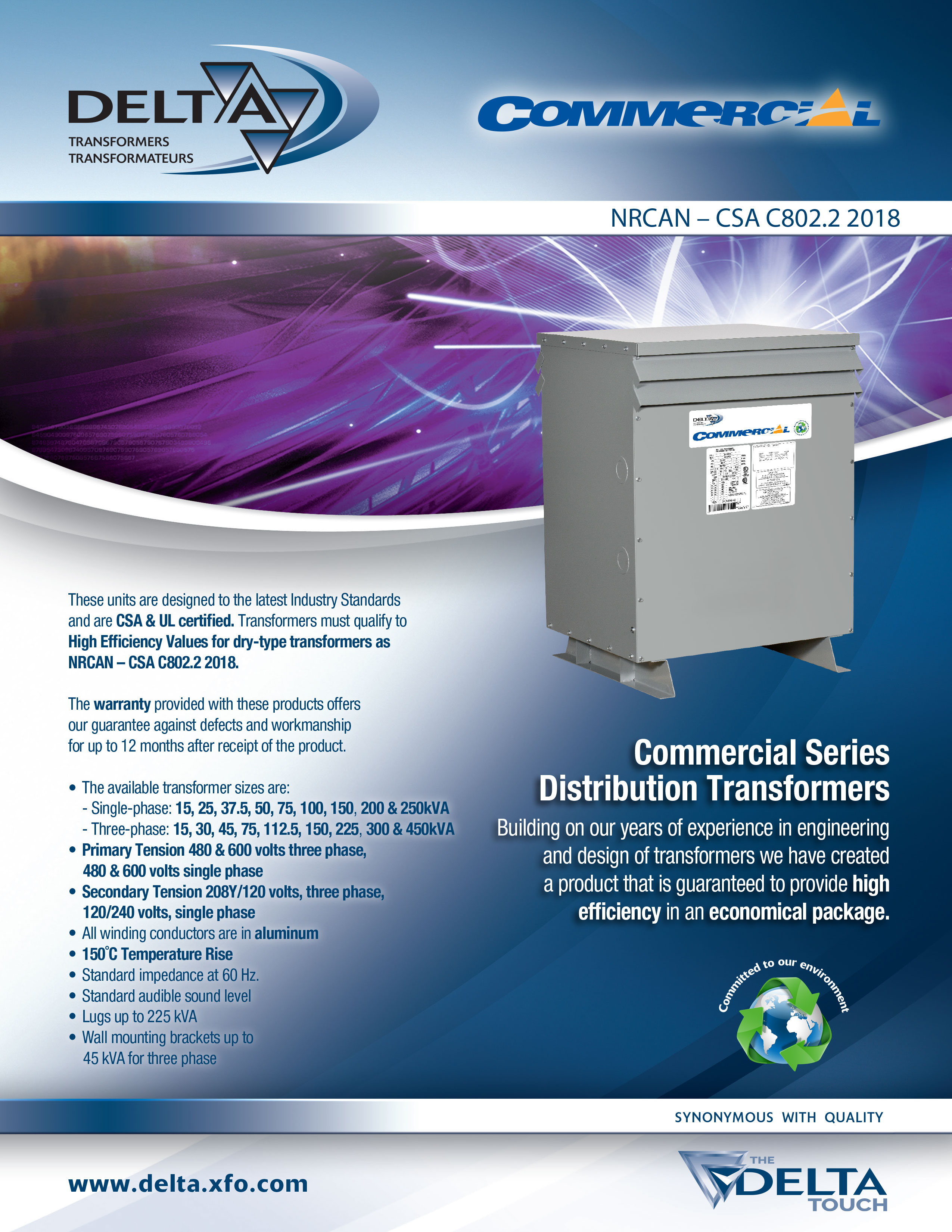 Commercial series brochure cover