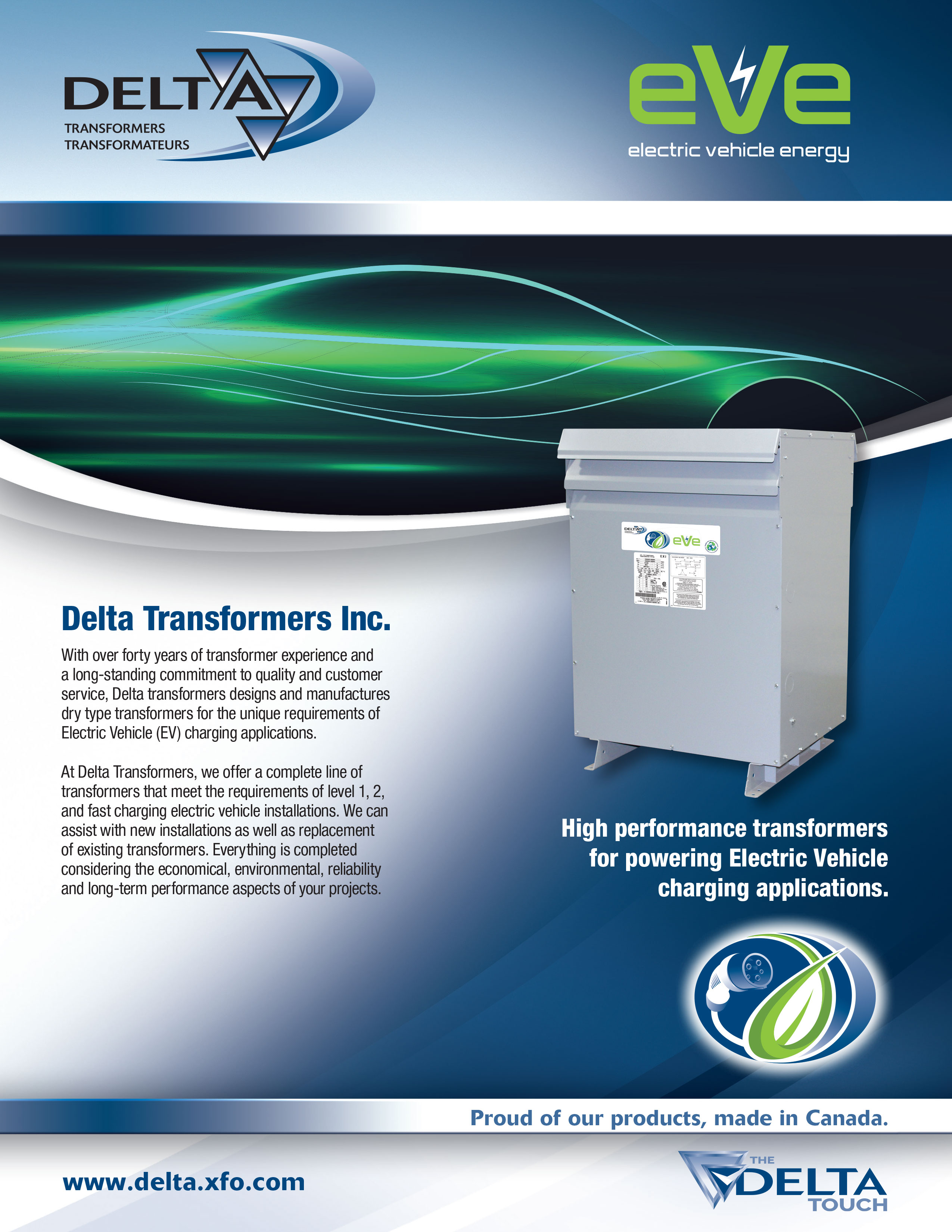 EV charging transformers brochure cover