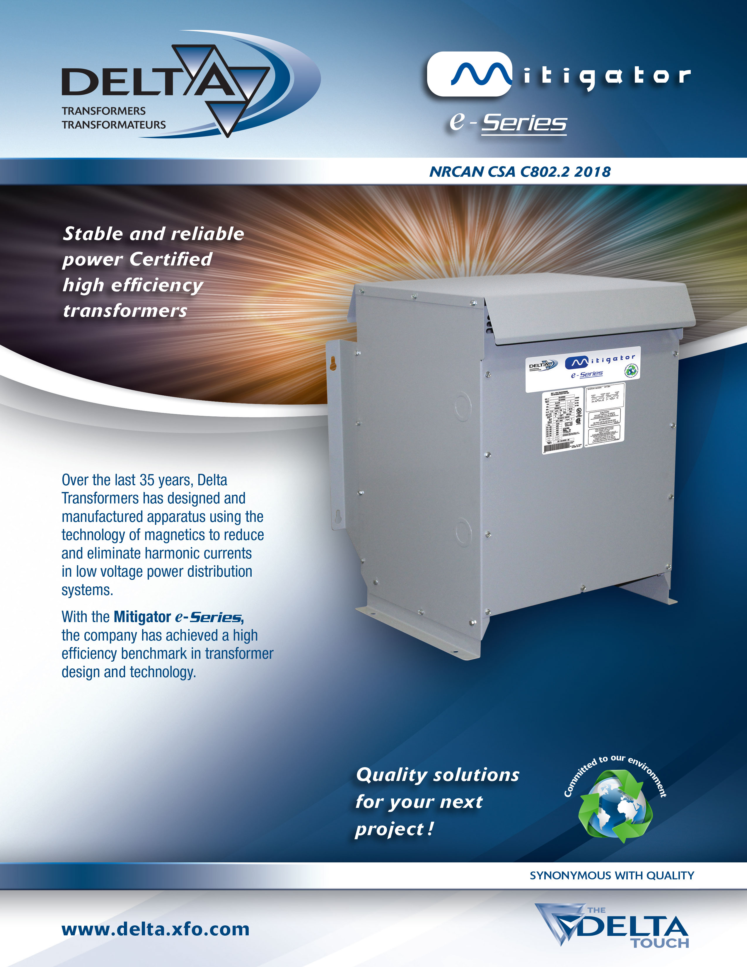 Harmonic mitigating transformer brochure cover