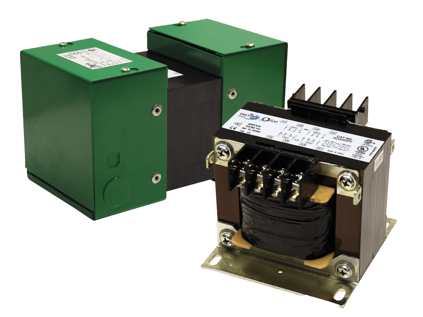 open and enclosed control transformers